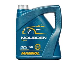 MANNOL Aceite de motor 10W-40 MOLIBDEN aceite parcialmente sintético API SN API CH-4 4L Compatible con VW Golf IV Hatchback 1J1 Golf V Hatchback 1K1 TOURAN 1T1, 1T2 Polo IV Hatchback 9N, 9A
