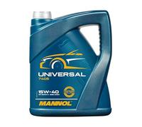 MANNOL | Aceite de Motor 15W-40 Universal | 7405-5 | 5L | Protección y Rendimiento para Motores Gasolina y Diésel | Baja Volatilidad y Alta Compatibilidad | Ideal para Vehículos Multimarca