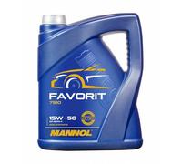 MANNOL Aceite de motor 15W-50 FAVORIT aceite parcialmente sintético API SL API CF-4 4L Compatible con TOYOTA AYGO WNB1, KGB1, SKODA Fabia II Combi 545, SUZUKI SWIFT III MZ, EZ
