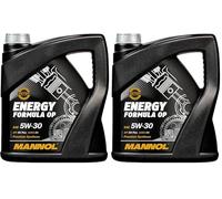 MANNOL Aceite de motor 5W-30 Energy Aceite para motor ACEA C2 ACEA C3 API SP Formula OP 4L (Paquete de 2)
