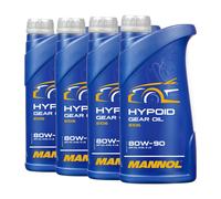 MANNOL Aceite De Transmisión Hipóideo 80W-90 GL-5 LS, 4x1 Litro