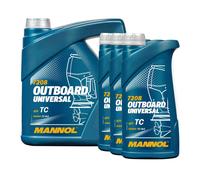 MANNOL Aceite Mezcla 2 Tiempos Para Motores Fuera Borda, API TC, 7 L