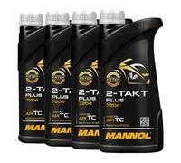 MANNOL Aceite Mezcla 2 Tiempos Plus API TC Semisintético HUSQVARNA 242, 4x1 L
