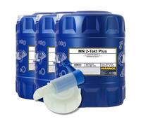 MANNOL Aceite Mezcla 2 Tiempos Semi Sintético API TC, 3 x 20 Litros