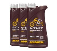 MANNOL Aceite De Moto SAE 10W-30 JASO MA, JASO MA2, 4x1 Litro