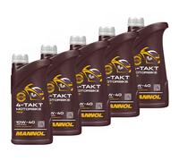 Mannol Aceite Motocicleta 4-Takt 10W-40 Api Sl 5 X 1 Litro para Adly Herchee