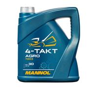 MANNOL Aceite Motor 4 Tiempos Agro SAE 30 API SL JASO MA/MA2, 4 Litros