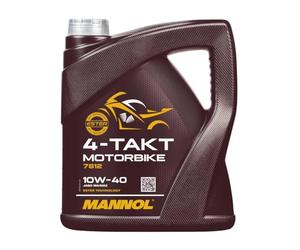 MANNOL | Aceite Semisintético 4-Takt Motorbike 10W-40 4L | MN7812-4 | Certificaciones API SN, JASO MA/MA2 | Compatible con Honda, Yamaha y Más | Para Motos de 4 Tiempos