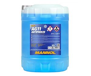 MANNOL AG11 MN4011-10 Líquido anticongelante, -40 ºC, 10 L | Anticongelante listo para usar, protege contra la corrosión y los depósitos, según ASTM D3306, para VW y BMW