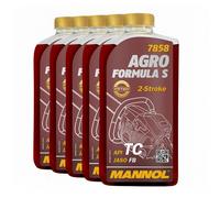 Mannol Agro Fórmula S 2-Takt Aceite de Motor Rasenmäheröl Api TC, 5x1 Litro