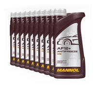 Mannol Anticongelante AF12 + Longlife Anticongelante Concentrado, 10x1 Litro