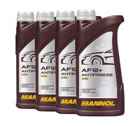 Mannol Anticongelante AF12 + Longlife Anticongelante Concentrado, 4x1 Litro