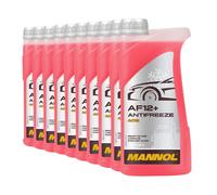 Mannol Anticongelante AF12 + Longlife Anticongelante Fertiggemisch, 10x1 Litro