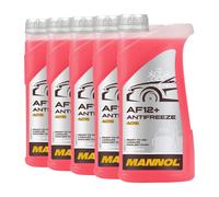 Mannol Anticongelante AF12 + Longlife Anticongelante Fertiggemisch, 5x1 Litro