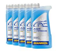 Mannol Anticongelante AG11a Largo Plazo Anticongelante Fertiggemisch, 5x1 Litro