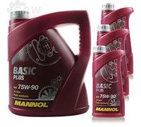 Mannol Basic Plus 75W-90 API GL 4+ Gear Oil - Aceite para engranajes (7 litros)
