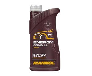 MANNOL energía Combi LL 5 W-30 API SN/CF Aceite de Motor, 1 litro | Bisintético, cumple con VW 504 00/507 00, BMW LL-04, API SN, ACEA C3, protege contra depósitos para limpiar las piezas del
