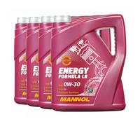 Mannol Energía Fórmula LR SAE 0W-30 Aceite, Acea C2, STJLR.03.5007, 4x5 Litro