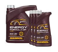 MANNOL Aceite de motor 5W-30 Energy Aceite para motor ACEA C2 ACEA C3 API SP Formula OP 4L
