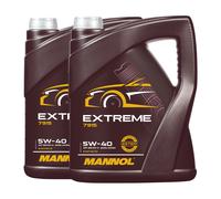 Mannol extreme SAE 5W40 Aceite VW 50200 ,50500 ,MB 229.5 ,BMW LL-01,2x5 Litro