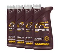 Mannol extreme SAE 5W40 Aceite VW 50200 ,50500 ,MB 229.5 ,BMW LL-01,4x1 Litro
