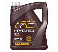 Mannol HYBRID SP - Aceite de motor de alto rendimiento, 5 L, para motores de gasolina modernos, ahorro de energía con baja viscosidad, color marrón amarillento