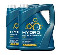Mannol Hydro Iso 32 Hlp 32 Aceite Hidráulico din 51524 Pieza 2 , Hlp , 2x5 Litro