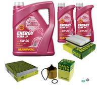 MANNOL Inspección Set 7 L MANN Energy Ultra JP 5W-20 para Toyota Verso 1.8 1.6