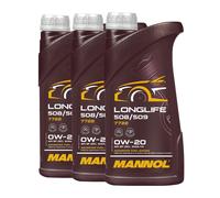 Mannol Longlife 508/509 SAE 0W-20 Aceite de Motor, Api Sp RC, 3x1 Litro