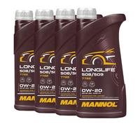 MANNOL Longlife 508/509 SAE 0W-20 Aceite De Motor, API SP RC, 4x1 Litro