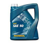 MANNOL 7407 SAE 50 Aceite De Motor Mineral De Un Solo Grado API CH-4, 5 Litros