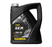 5W-30 Aceite de Motor 5 Litro Mannol 7707 Opel Ford Volvo Api Sn Cf Acea A5 B5