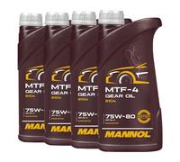 MANNOL MTF-4 75W-80 Aceite de Transmisión API GL-4, BMW MTF LT-1, 4x1 Litro