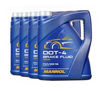 Mannol Punto 4 Líquido de los Frenos, Fmvss 116 , 4x5 Litro