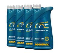 MANNOL Aceite de motor 15W-40 UNIVERSAL Aceite mineral ACEA A3/B4 API SN API CH-4 1L Compatible con VW Polo V Hatchback 6R1, 6C1 up! Hatchback 121, 122, BL1, BL2, BL3, 123 Passat B8 Variant 3G5, CB5