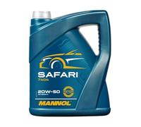 MANNOL SAFARI 20W-50 | Aceite de Motor Universal | API SN/CH-4 | MN7404-5 | 5L | Protección para Motores de Gasolina y Diésel | Ideal para Condiciones Extremas