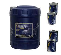 Mannol Safari 20W-50 - Aceite para motor (10 L, 2 unidades, motor Doctor + Motor Flush)