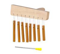 Mano Chimes - Instrumento de viento de madera de 8 para carillones de viento | Instrumento musical con tubos de aluminio y bastón Escuela Yoga Jardín Sala de Estar Casa Hombres Mujeres