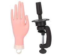 Mano de entrenamiento de uñas flexible, flexible y duradera, mano de práctica reutilizable para arte de uñas con los dedos se puede doblar, los dedos no rebotarán después de ser