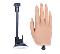 Mano de entrenamiento práctico para uñas acrílicas, de silicona, para práctica, mano falsa para uñas, herramienta de práctica artística