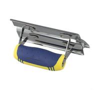 Mano de hormigón de acero inoxidable para bordeadora para juego de herramientas ranuradoras, 1,3 mm de grosor con extremos curvados y radiada para borde, mango ergonómico para acabado de cemento de