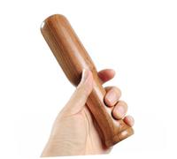 Mano de Mortero de Madera para Ajo 17,5 cm, Mazo Ergonómico para Especias y Hierbas, Utensilio de Cocina Multiusos de Madera Maciza Natural para Cocina y Bar (A)