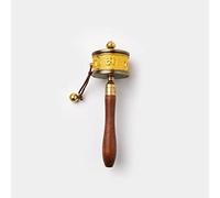 mano de oración, Rueda de oración tibetana, rueda de oración budista Rueda de oración de mano Rueda de oración budista tibetana ondeando coleccionable religioso hecho a mano (color: 2) (color: 1)(Colo