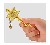 mano de oración, Rueda de oración tibetana, rueda de oración de mano, rueda de oración budista, rueda de oración con mango de madera de mano, oración, bendición, meditación, relajación, yoga (color: o