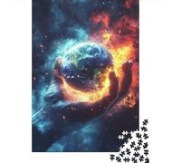 Mano del Universo Puzzle de 1000 Piezas Papel Puzzle para Adultos Planeta Tierra Cielo Nocturno Puzzle para Toda la Familia Decoración Regalo 52x38cm/1000pcs