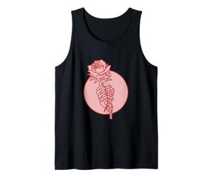 Mano esquelética sosteniendo Rosa para el día de San Valentín Camiseta sin Mangas