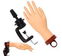 Mano Falsa Para Uñas | Mano De Práctica Flexible Para Formación En Manicura,Modelo Maniquí Realista Para Formación De Profesionales Principiantes Y Artistas De Salón De Belleza Técnicos De