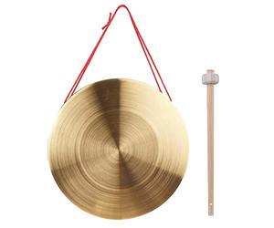 Mano Gong Platillos de cobre de latón con martillo redondo de juego, capilla, ópera, instrumento de percusión