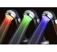 Mano LED cabezal de ducha - Alta presión, 3 colores cambio de temperatura controlada niños/childrens baño ahorro de agua de filtración de doble de iones negativos Spa cabezal de ducha Spray Rociador