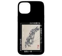 Mano mecánica Cyberpunk Japonesa - Gráfico de Estilo Vintage Carcasa para iPhone 15 Plus